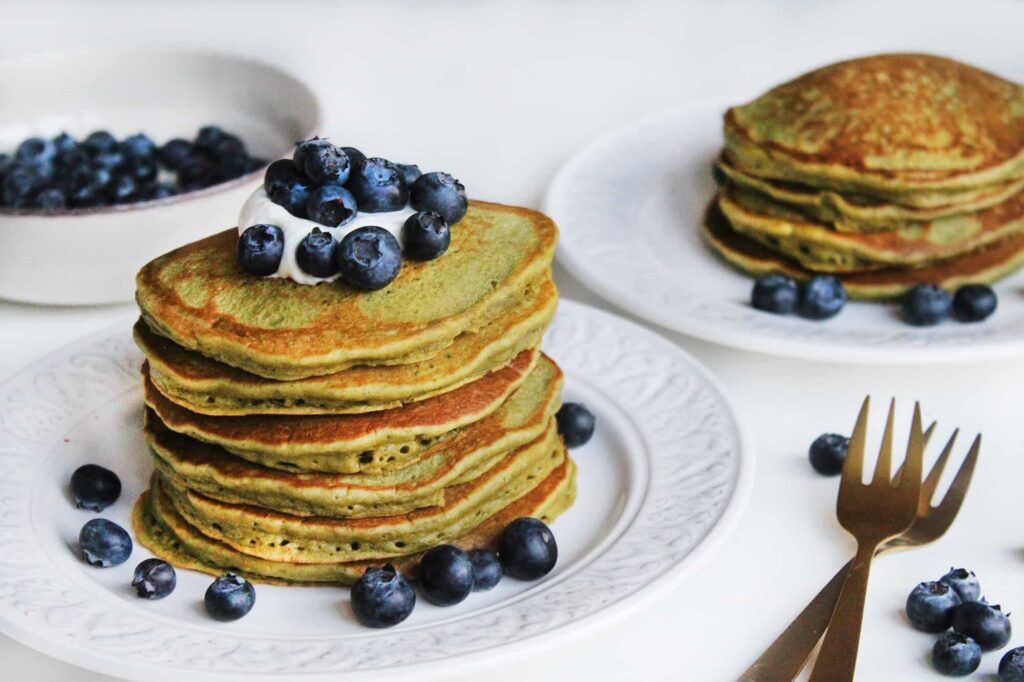 Hot cakes de matcha