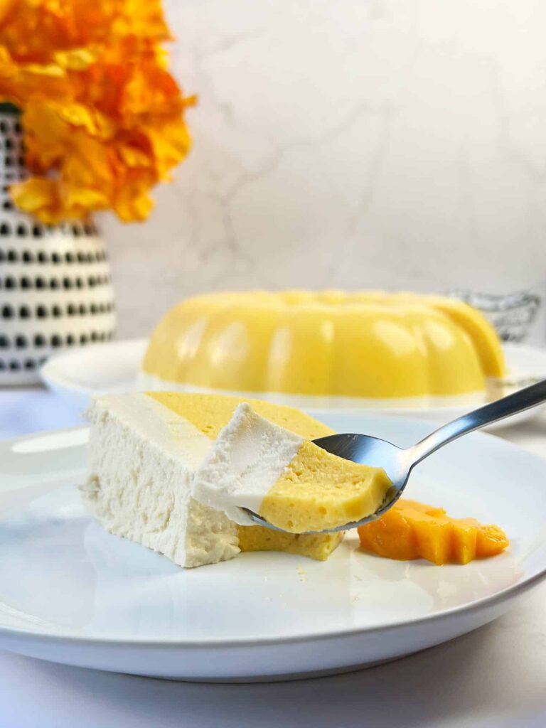 Receta de Gelatina de mango con queso