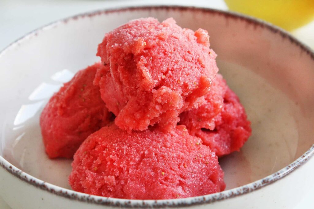 Receta de Sorbete de fresa