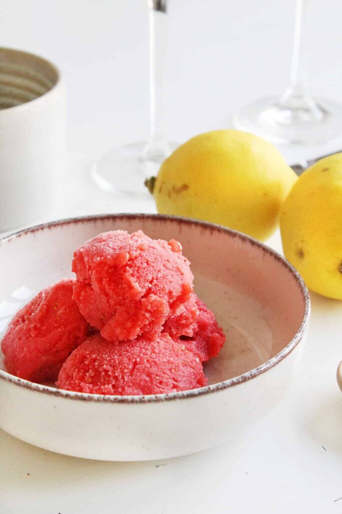 Strawberry sorbet