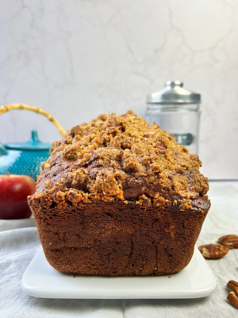 Receta de panqué de manzana con crumble