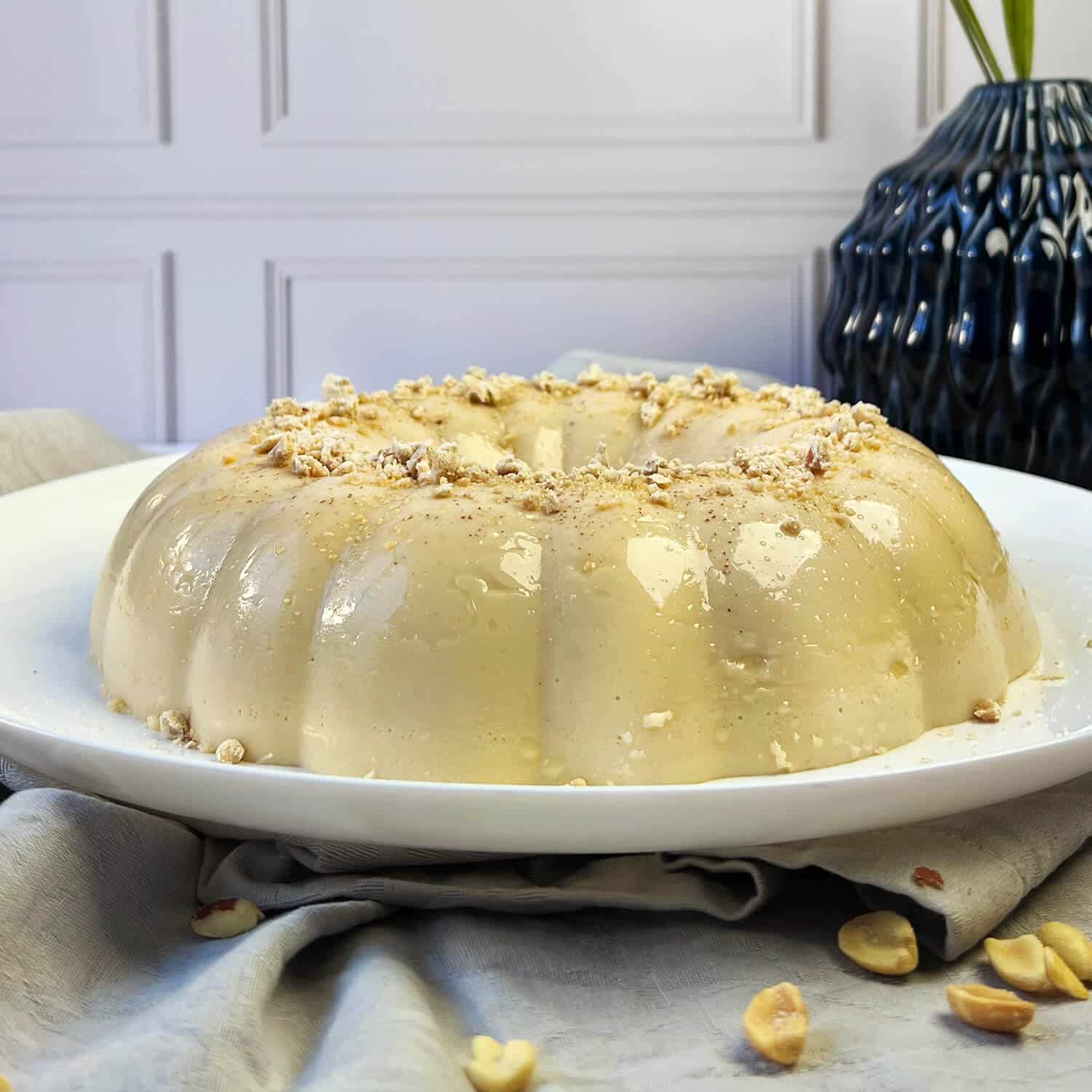 Fotografía de la receta de gelatina de mazapán dulce.