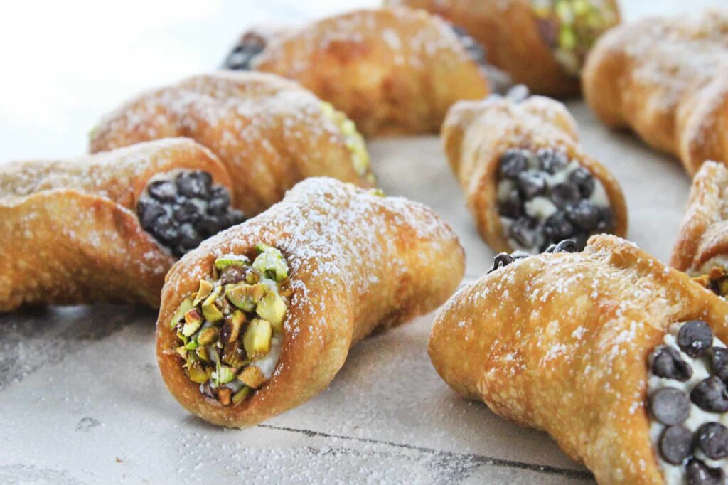 Homemade cannoli
