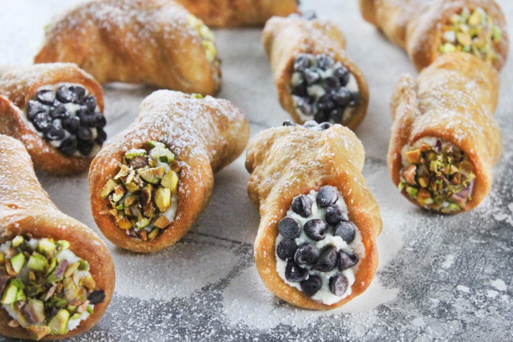 Homemade cannoli