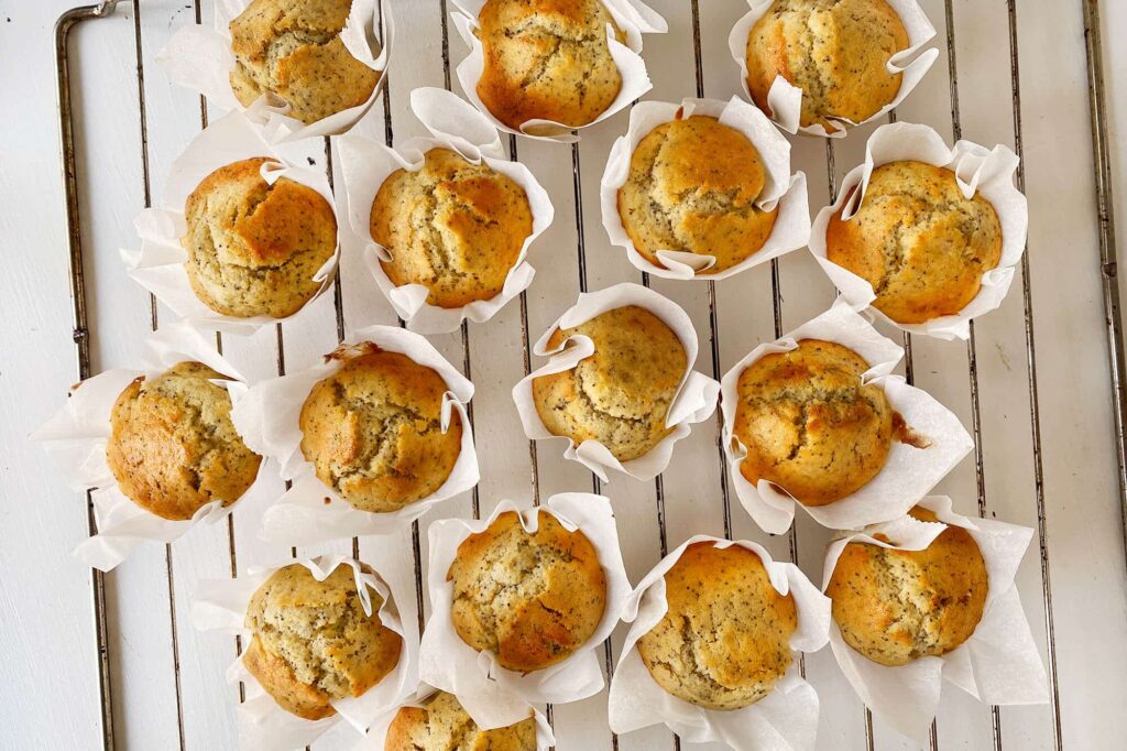 Lemon poppy seed muffins