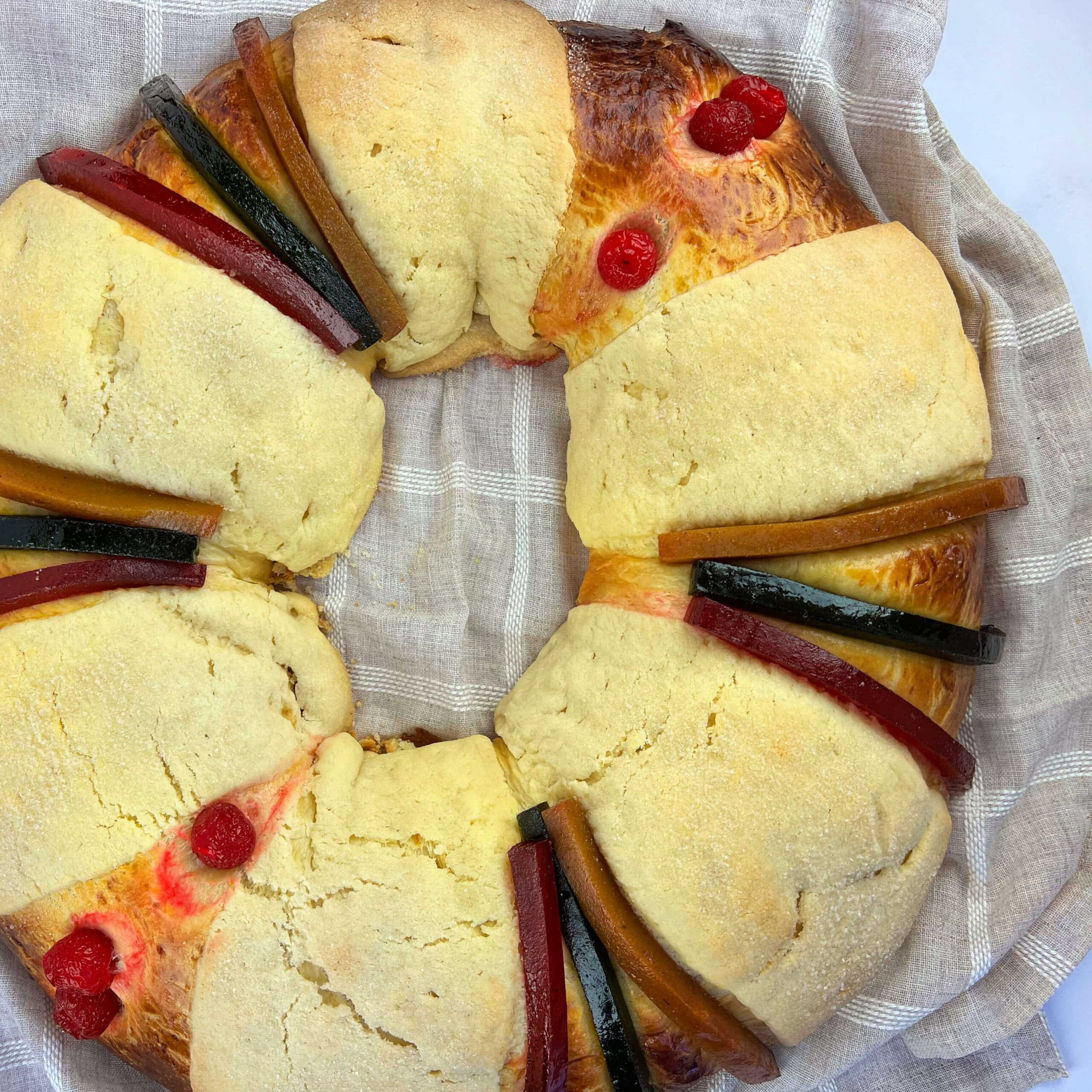 Photograph of the recipe for traditional scaled holiday three kings day bread.
