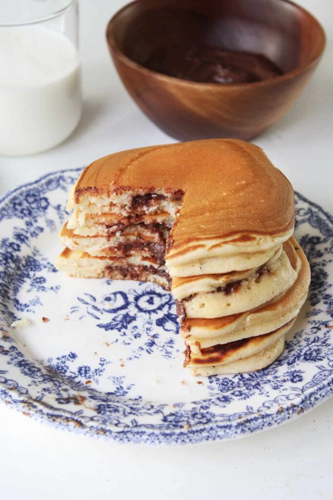 Nutella-stuffed pancakes