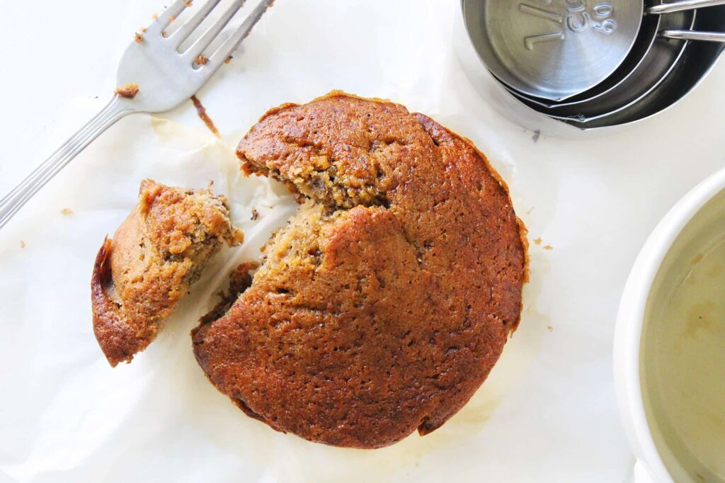 Single serving easy banana bread