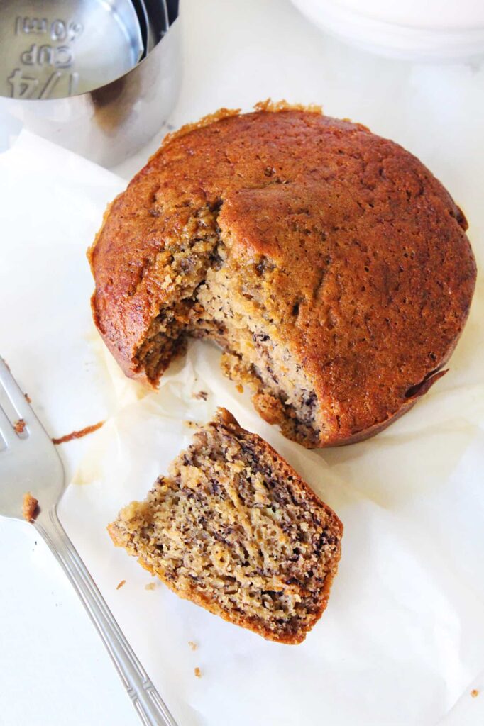 Single serving easy banana bread recipe