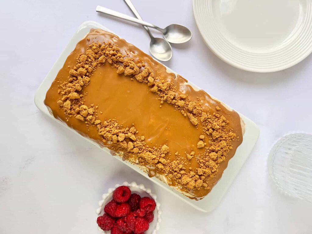Easy lotus biscoff pudding
