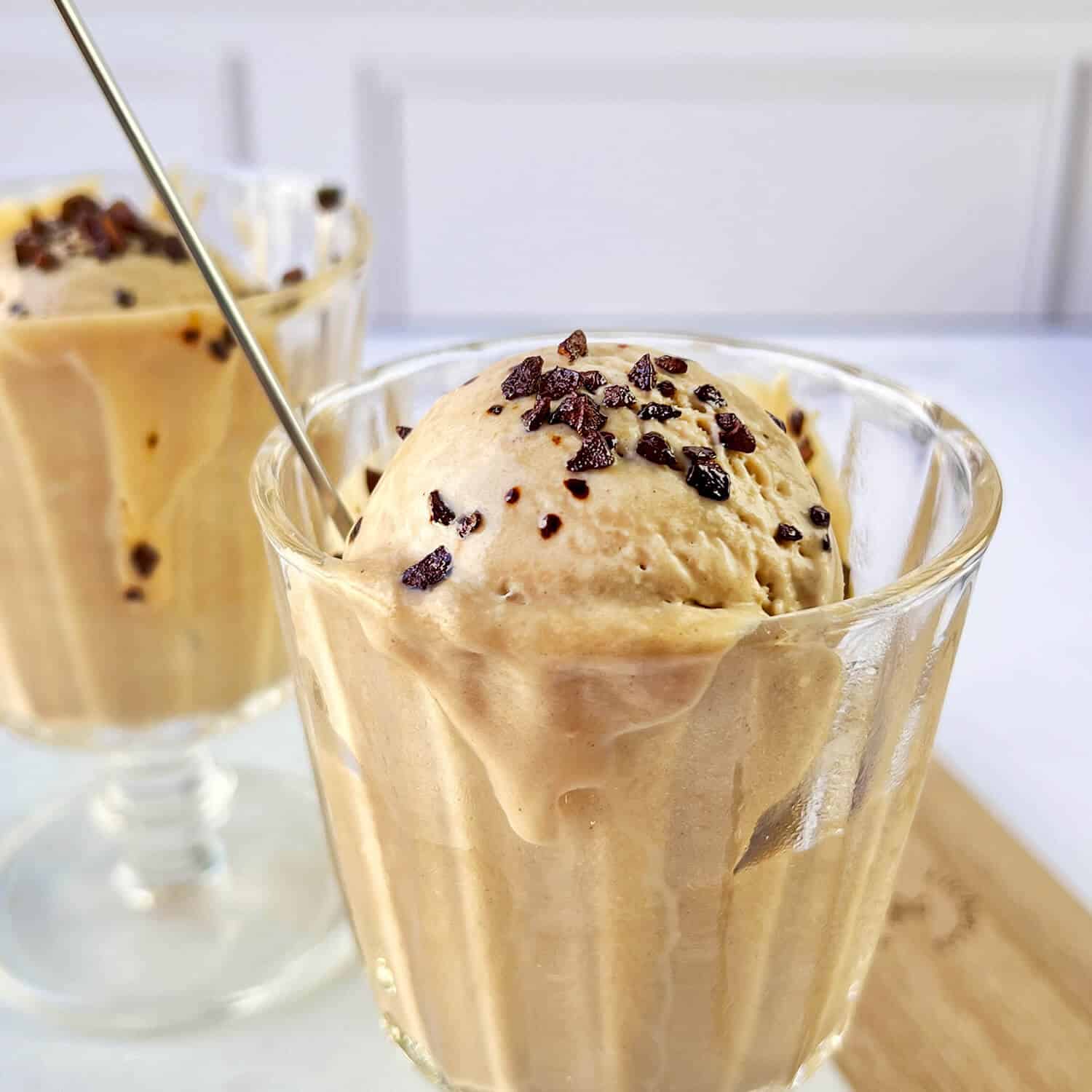 Photograph of the recipe for creamy no churn coffee ice cream.