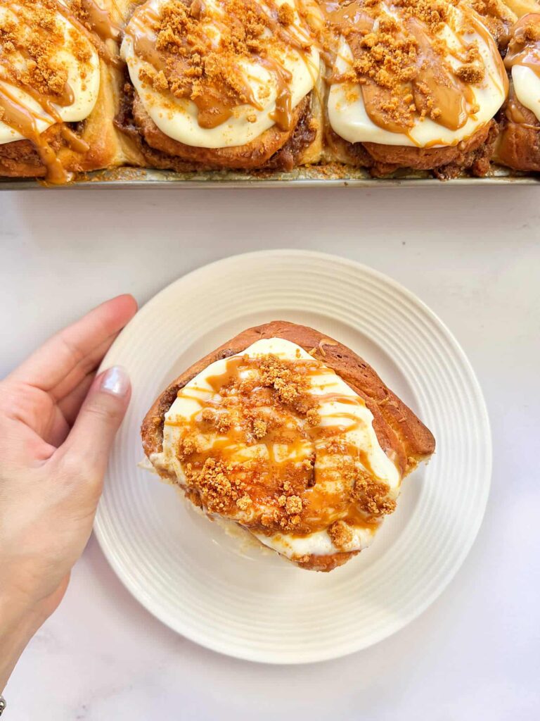 Decadent Biscoff cinnamon rolls