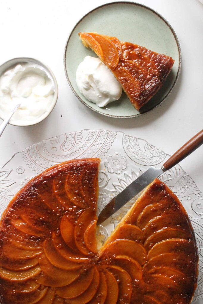 How to make a Peach upside-down cake