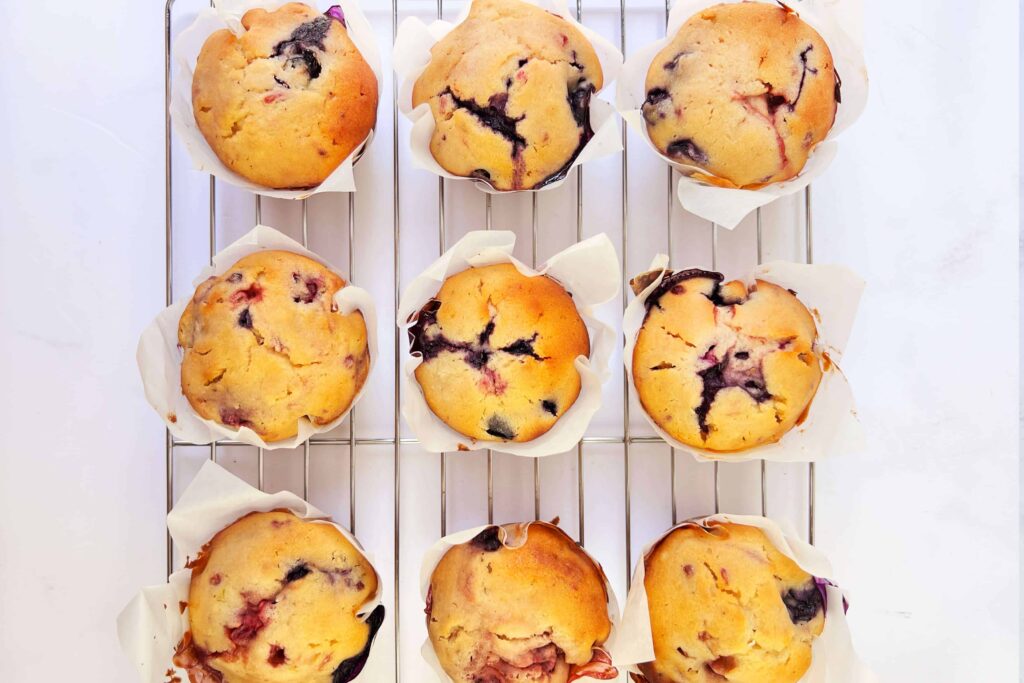 Mixed berry muffins