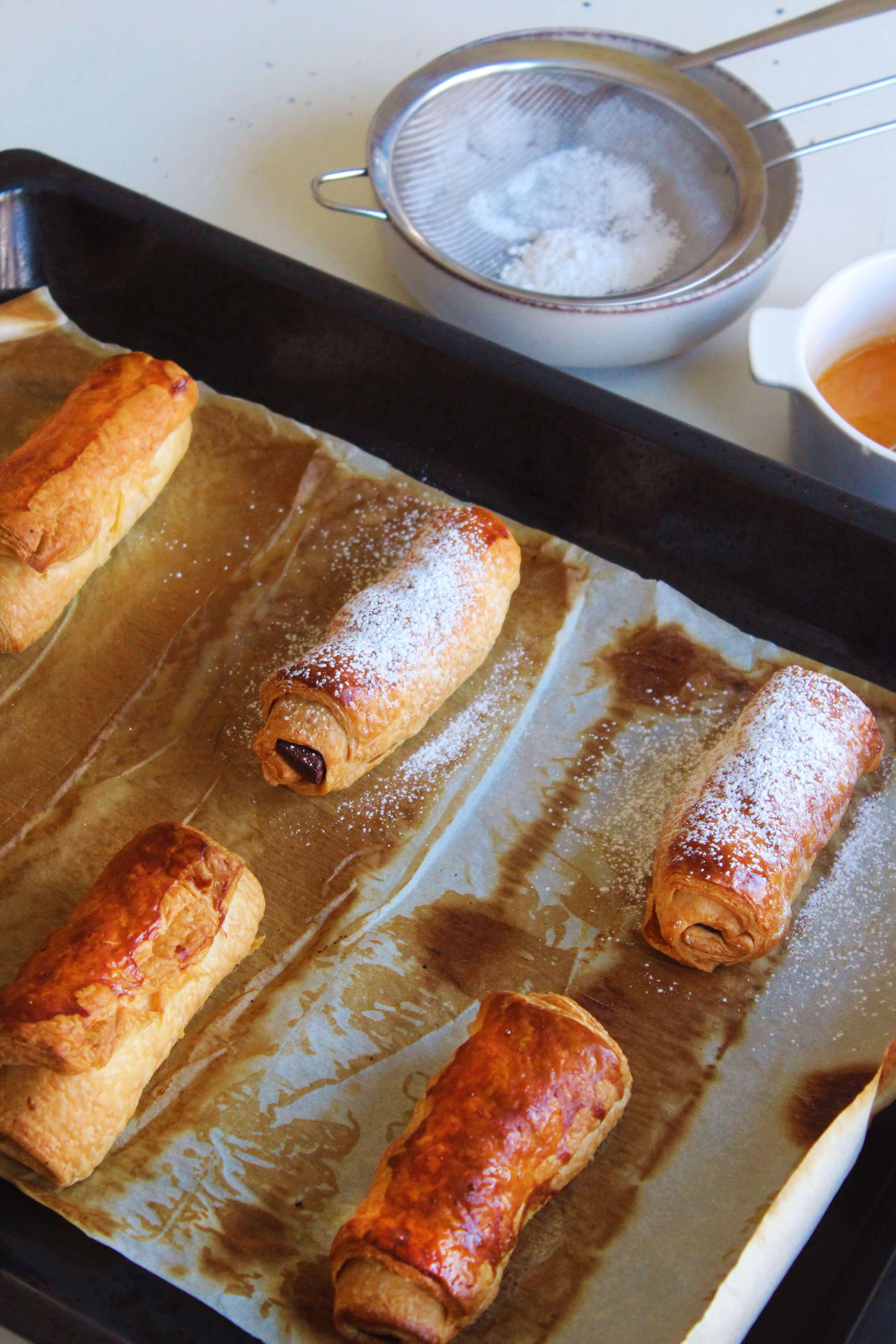 Hojaldres de chocolate