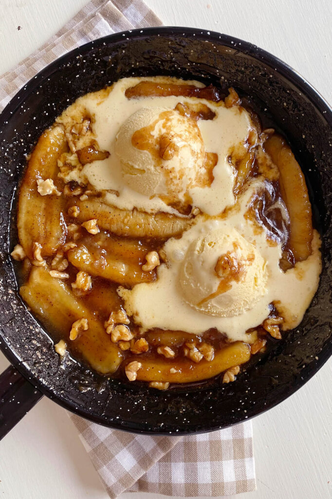 Receta de Plátano caramelizado con ron