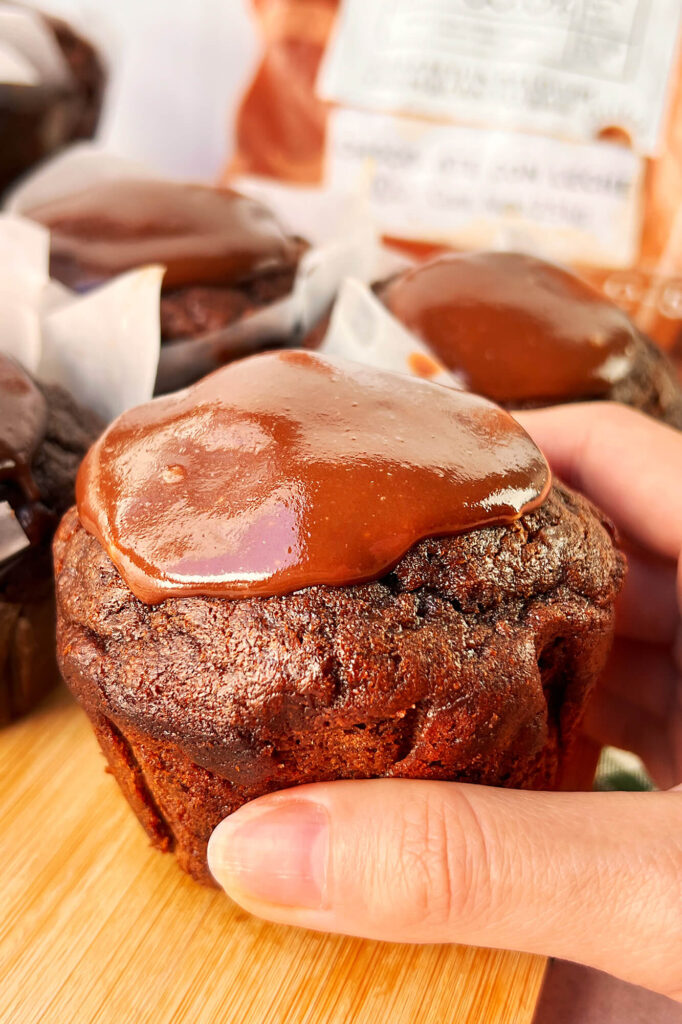 Muffins de chocolate con plátano