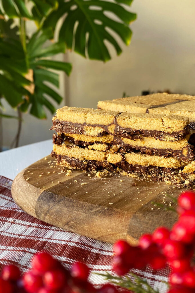 Turrón de avena y chocolate sin azúcar