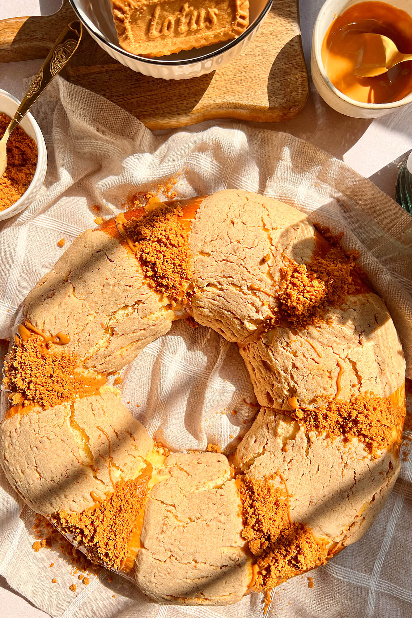 Lotus Biscoff three kings day bread