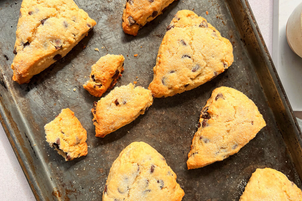 Scones de chispas de chocolate