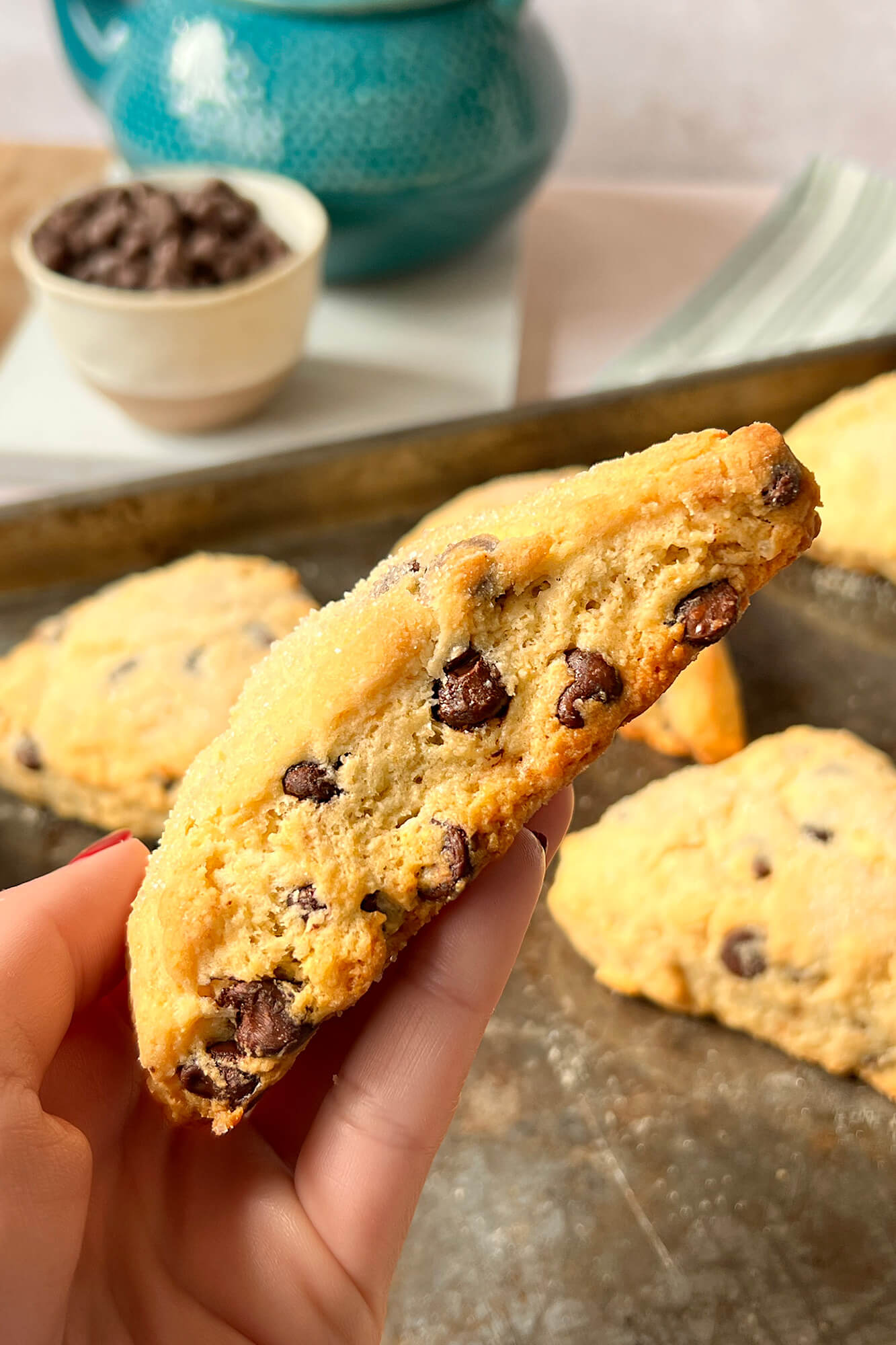 Scones de chispas de chocolate