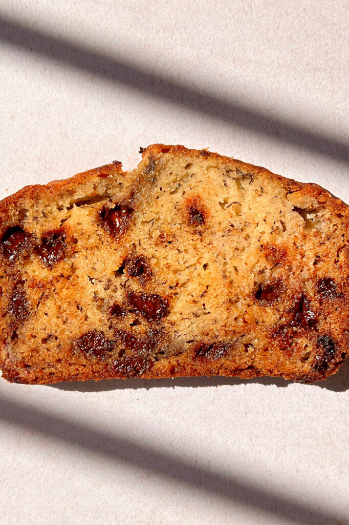 Receta de Pan de plátano con chispas de chocolate