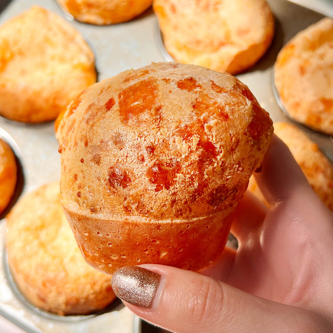 Fotografía de la receta de pan de queso brasileño.