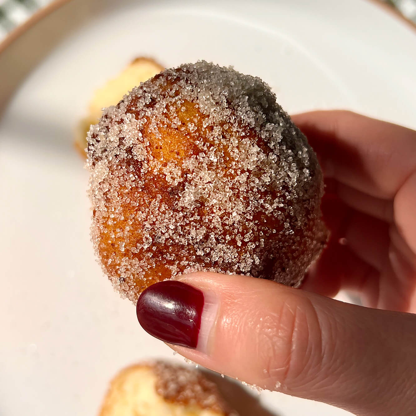 Fotografía de la receta de donas italianas de ricotta.