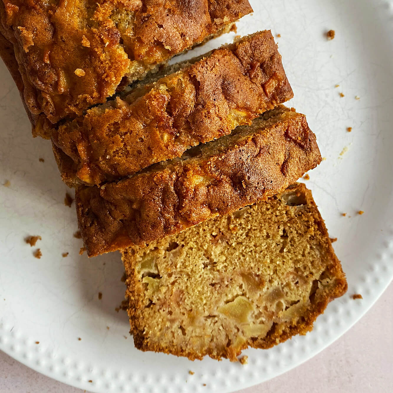 Fotografía de la receta de pan de manzana la receta de la abuela.