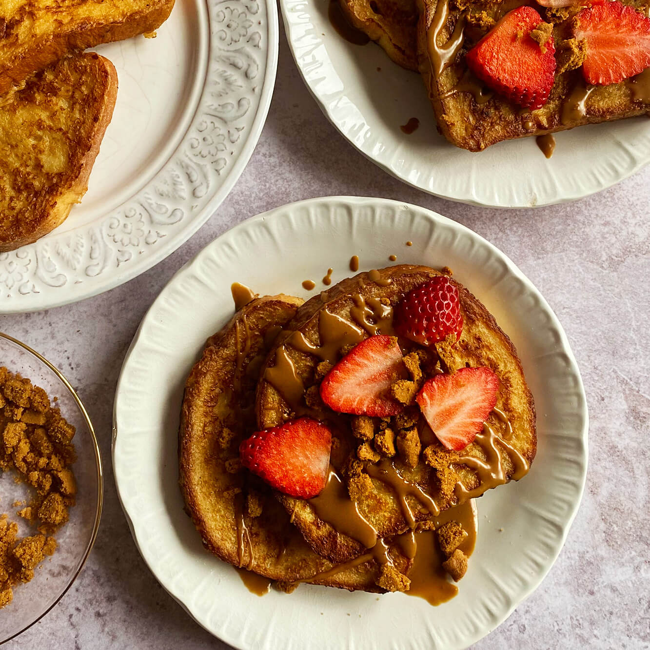 Fotografía de la receta de pan francés de lotus.