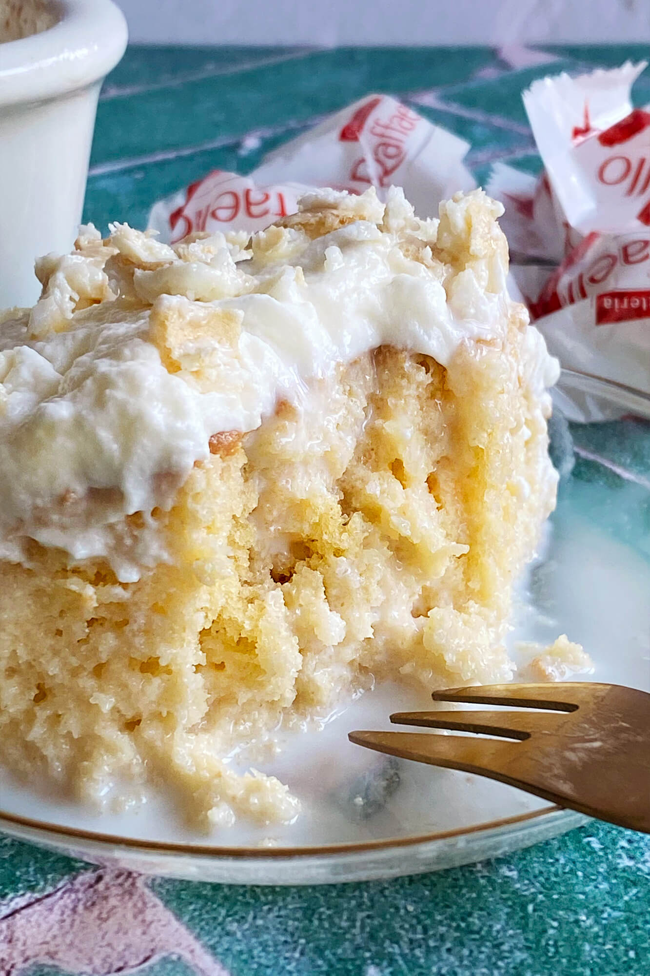 Raffaello tres leches cake