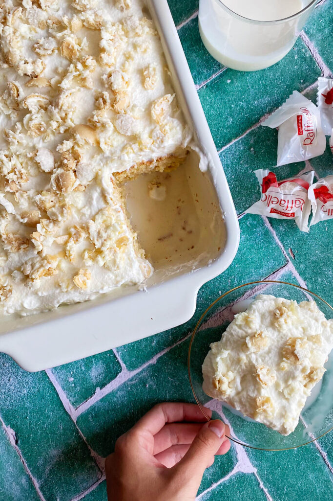 Raffaello tres leches cake