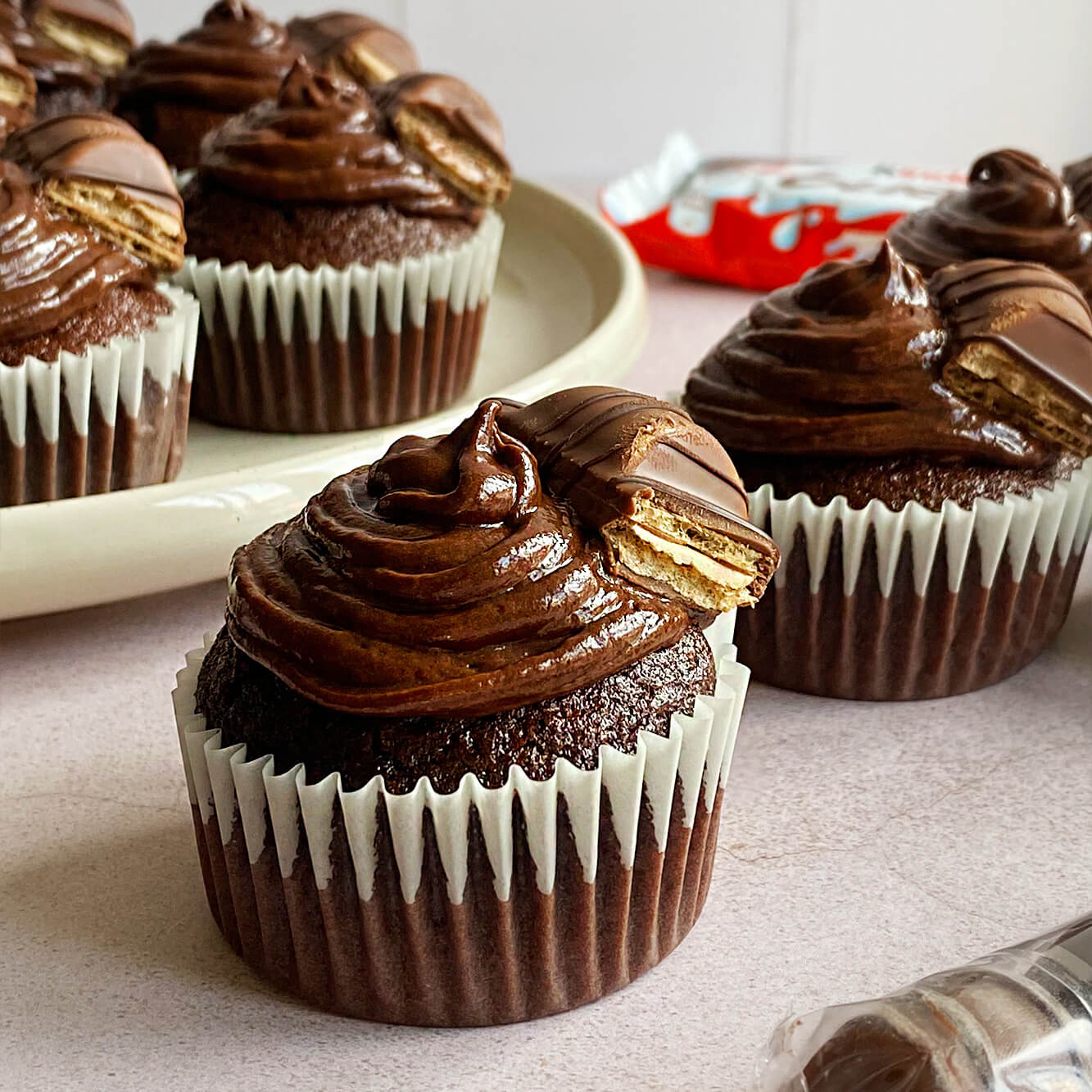 Fotografía de la receta de cupcakes de kinder bueno.