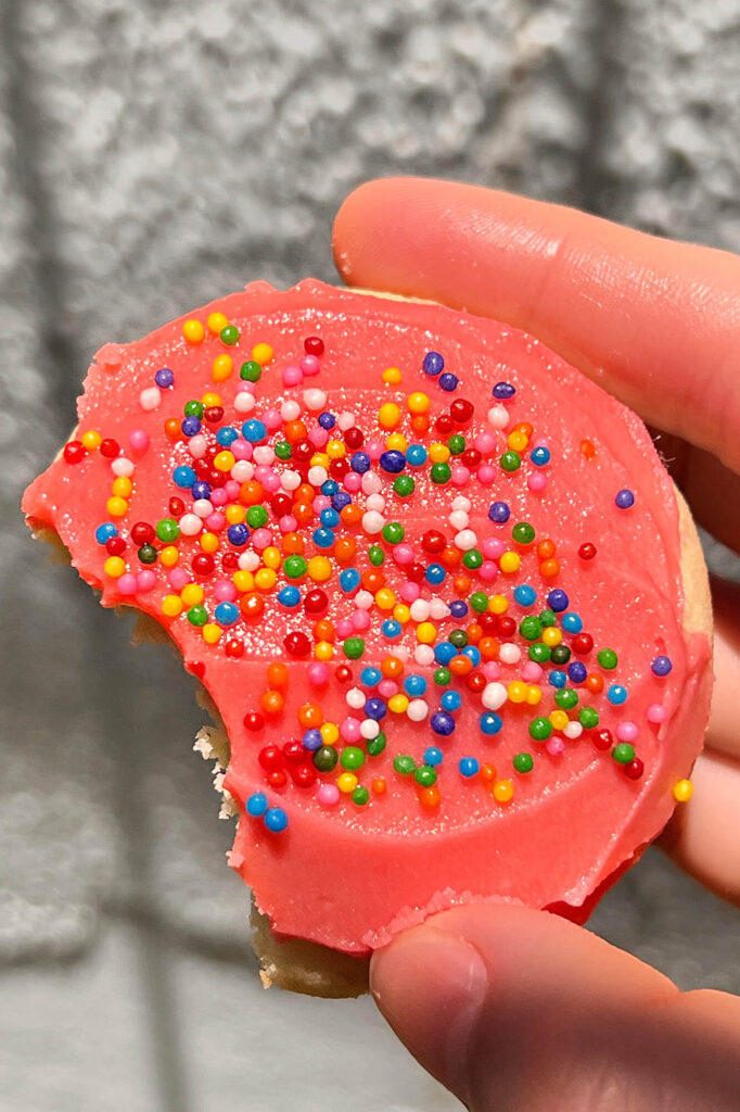Soft frosted sugar cookies