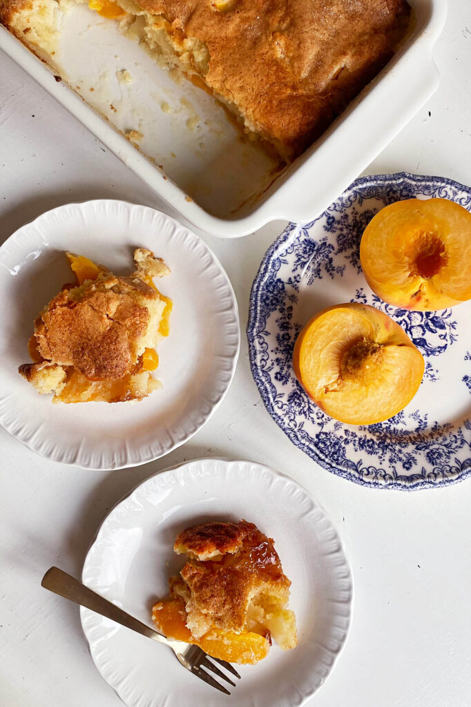 Fluffy peach cobbler recipe