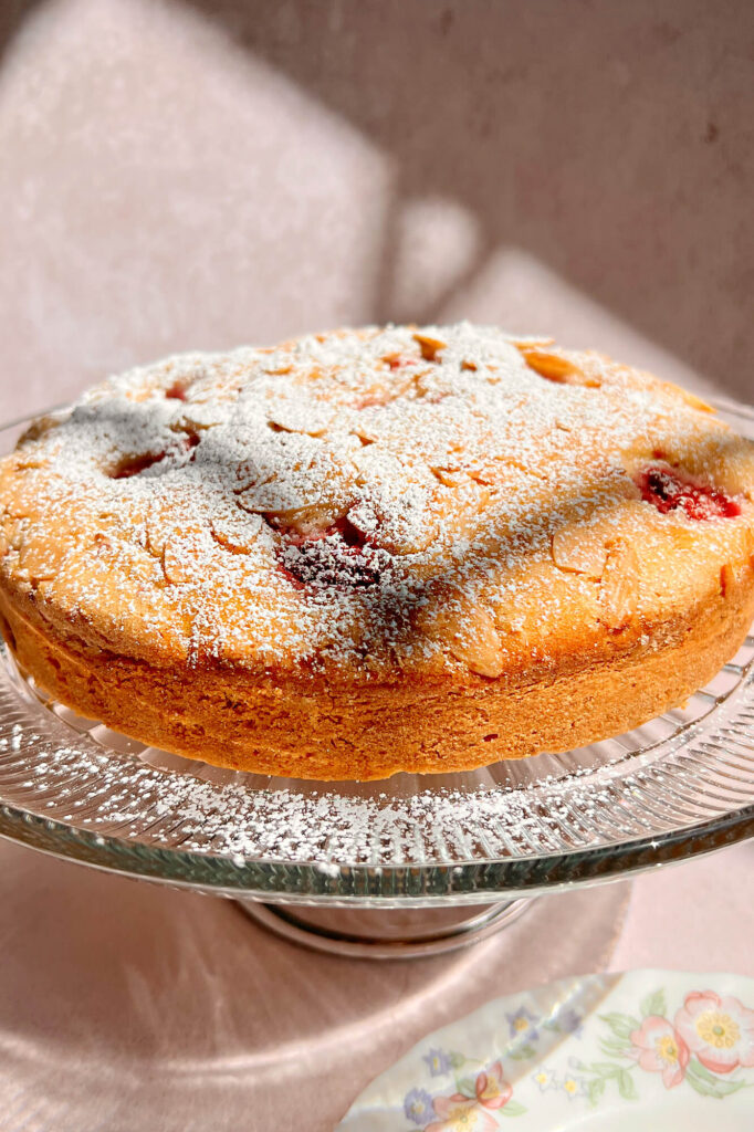 Raspberry almond cake