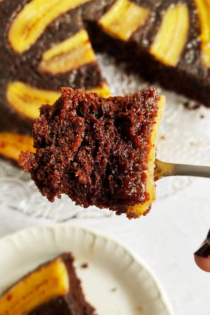 The best Upside down banana chocolate olive oil