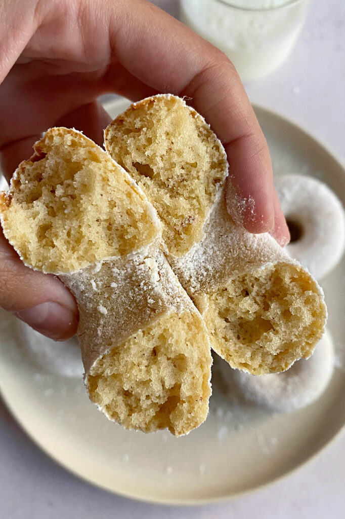 Donitas blancas horneadas