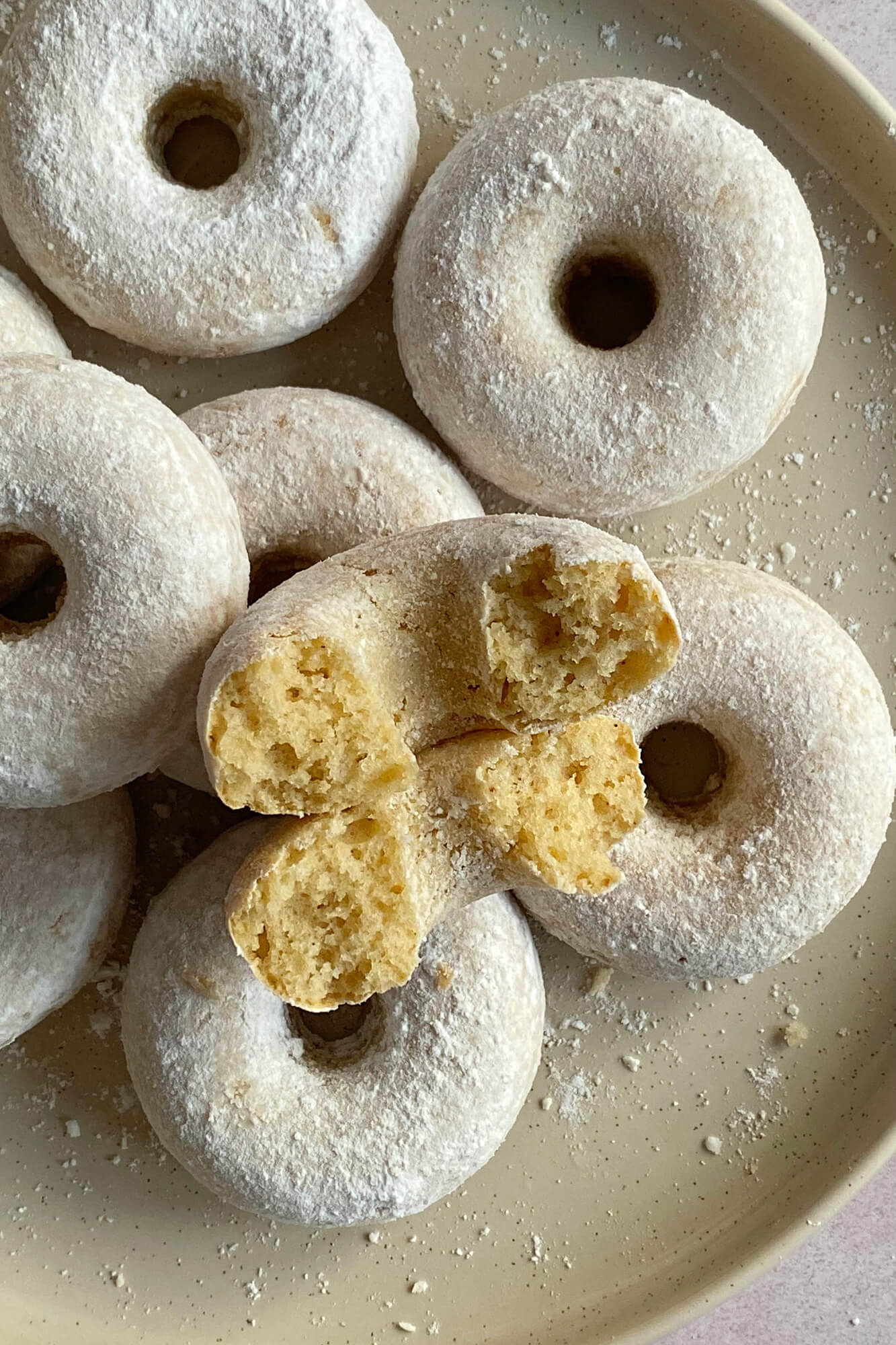 Donitas blancas horneadas