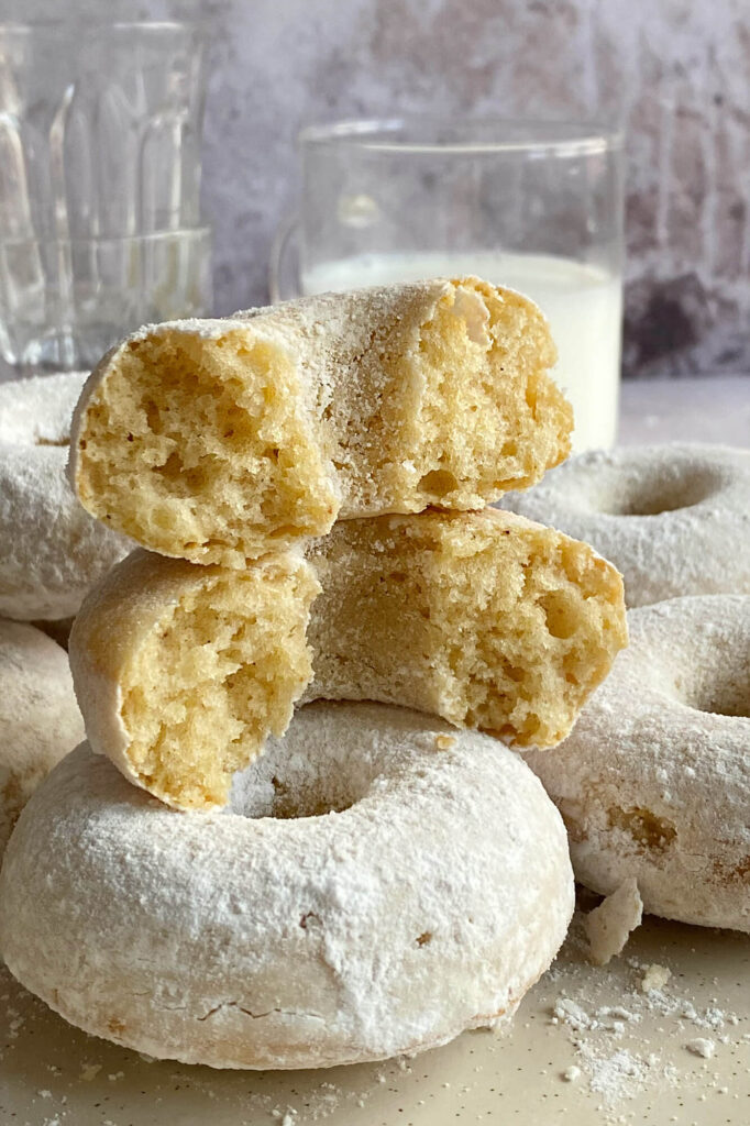 Cómo hacer Donitas blancas horneadas