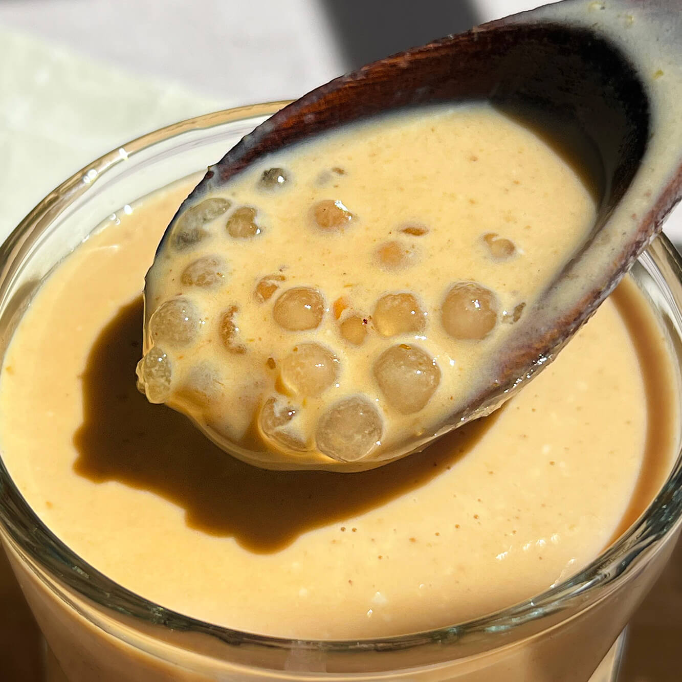 Fotografía de la receta de sago de pumpkin spice.