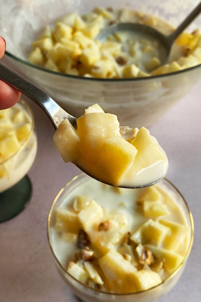 Cómo hacer Ensalada de frutas navideña 