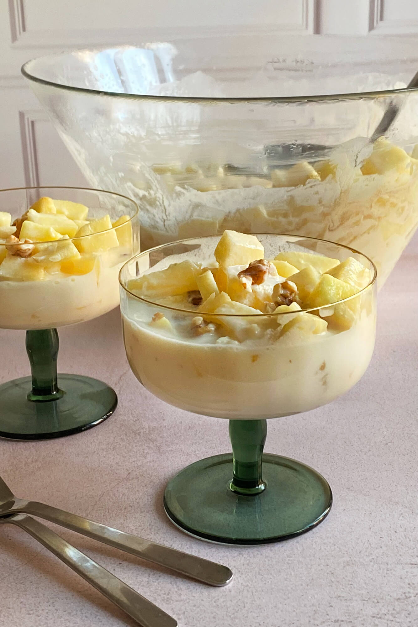 Ensalada de frutas navideña de mamá