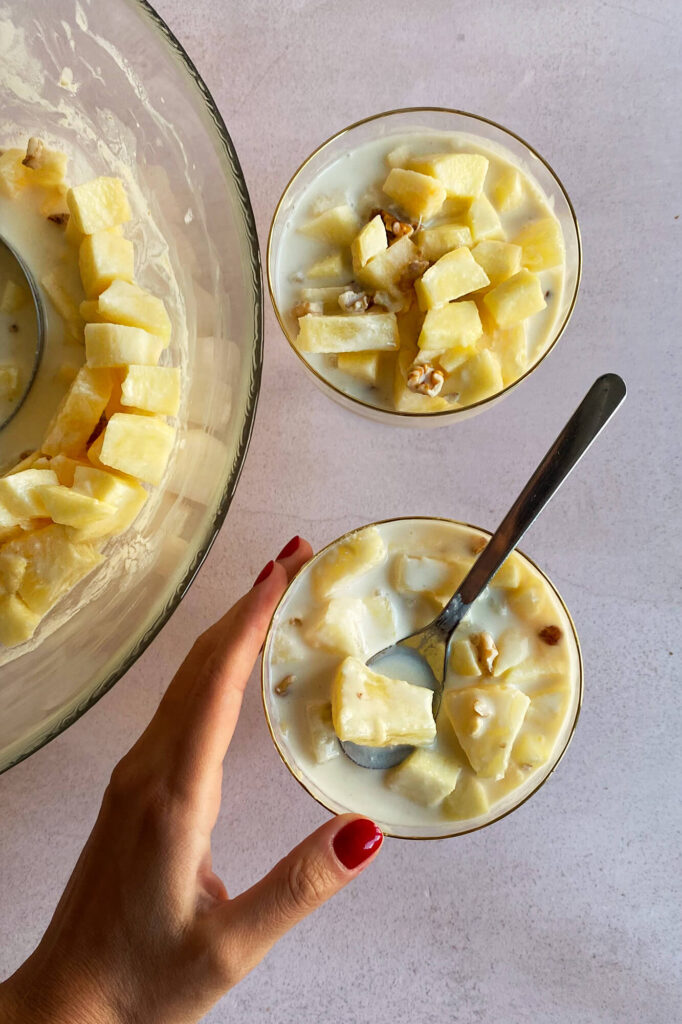 Receta de Ensalada de frutas navideña de mamá