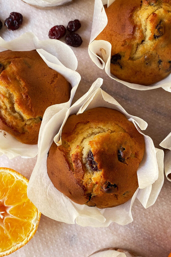 How to make Tangerine cranberry muffins