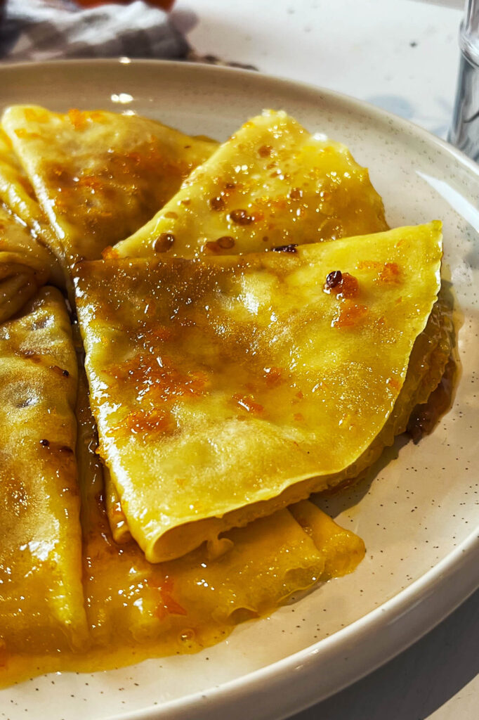Crepes Suzette de mandarina