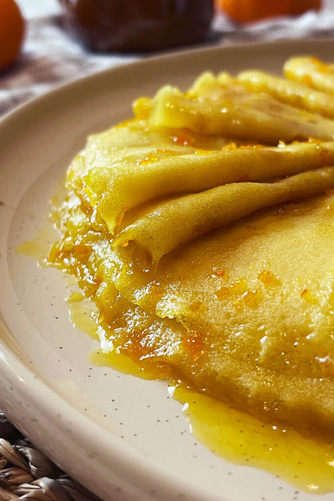 Tangerine crepes Suzette recipe