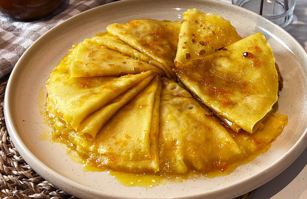 Tangerine crepes Suzette